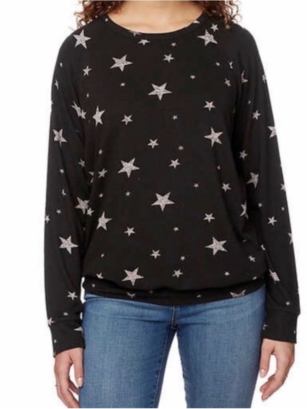 Buffalo David Bitton Black All Over Star Print Pullover Sweater Cozy & Soft XXL